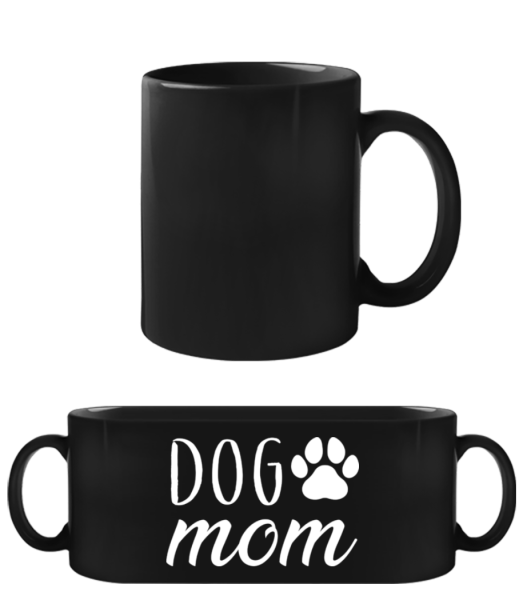 Dog Mom - Tasse Noire - Noir - Devant
