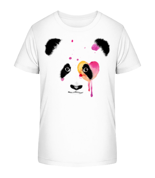Aquarell Panda - Kinder Bio T-Shirt Stanley Stella - Weiß - Vorne