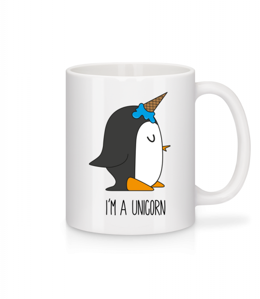 I'm A Unicorn Penguin - Mug en céramique blanc - Blanc - Devant