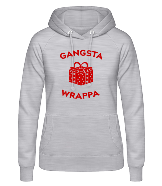 Gangsta Wrappa - Sweat à capuche Femme - Gris chiné - Devant