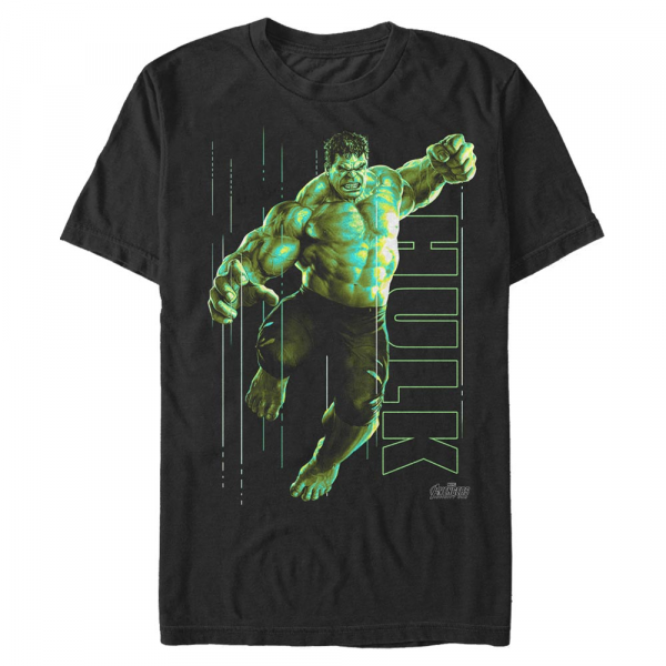 Marvel - Hulk Glow - Homme T-shirt - Noir - Devant