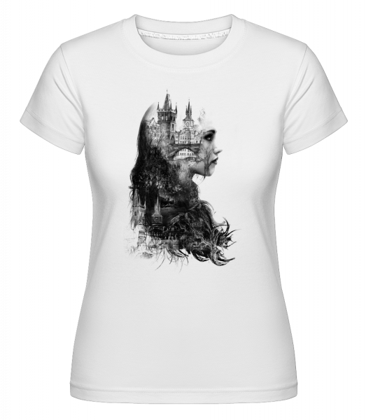 Fantasiestadt Mädchen - Shirtinator Frauen T-Shirt - Weiß - Vorn