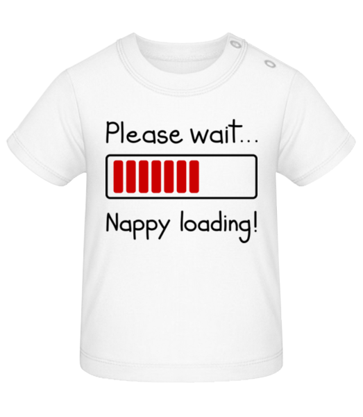 Nappy Loading! - T-shirt Bébé - Blanc - Devant