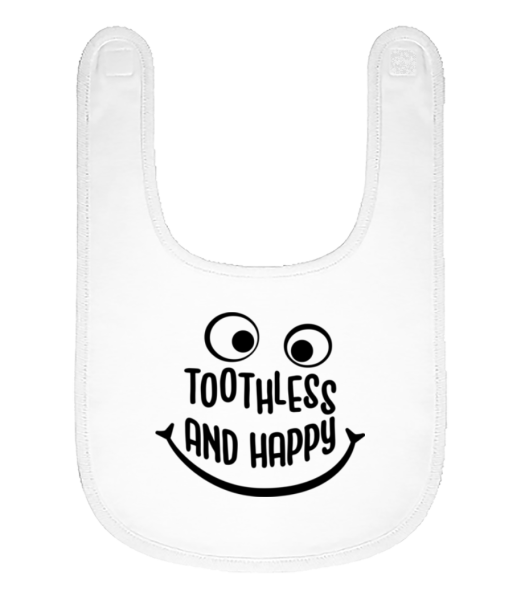 Toothless And Happy - Bavoir Bébé bio - Blanc - Devant