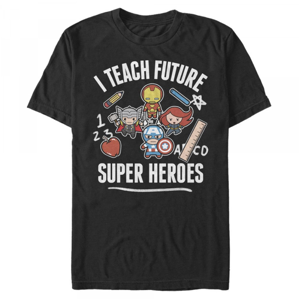 Marvel - Avengers - Avengers Teach Future Supers - Homme T-shirt - Noir - Devant