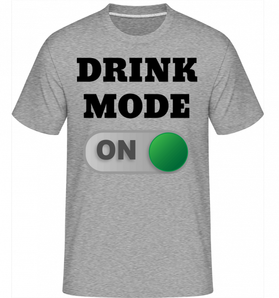 Drink Mode On - Shirtinator Männer T-Shirt - Grau meliert - Vorn