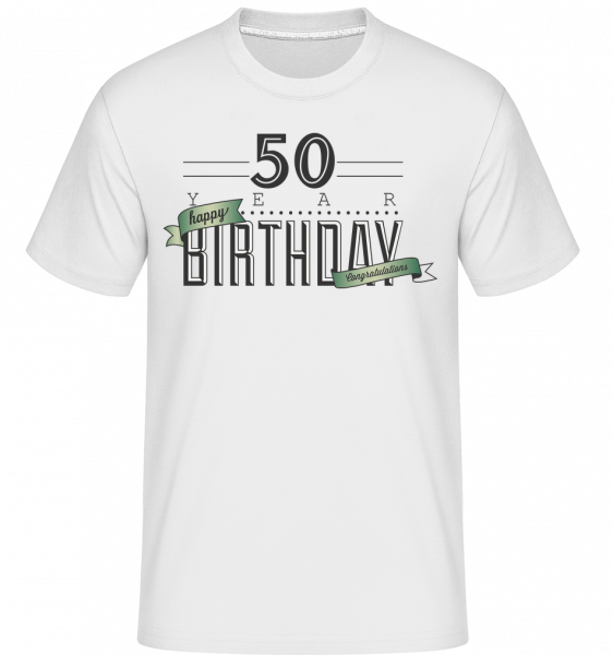 50 Birthday Sign - Shirtinator Männer T-Shirt - Weiß - Vorn