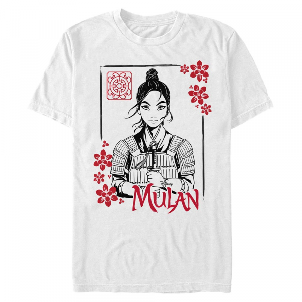 Disney - Mulan - Mulan Ink Line - Homme T-shirt - Blanc - Devant