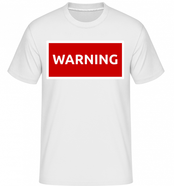 Warning Sign Red - Shirtinator Männer T-Shirt - Weiß - Vorn