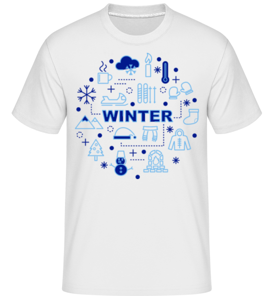 Winter Symbols -  T-Shirt Shirtinator homme - Blanc - Devant