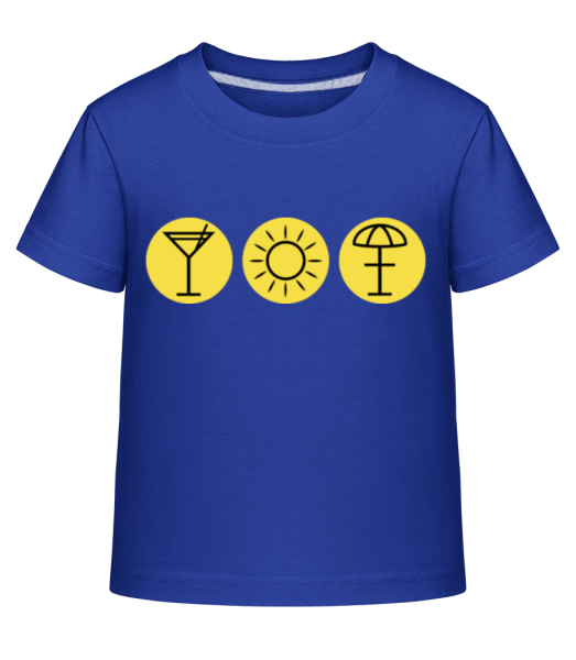 Sommerzeit - Kinder Shirtinator T-Shirt - Royalblau - Vorne