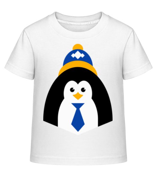 Hipster Pinguin - Kinder Shirtinator T-Shirt - Weiß - Vorne
