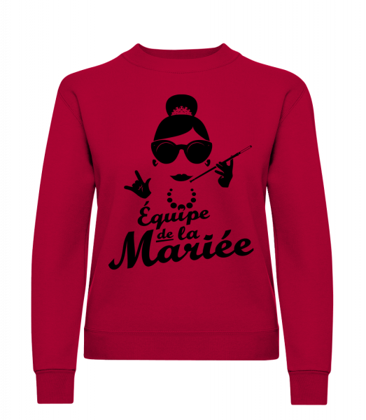 Équipe De La Mariée - Sweat-shirt classique avec manches set-in pour femme - Rouge - Devant