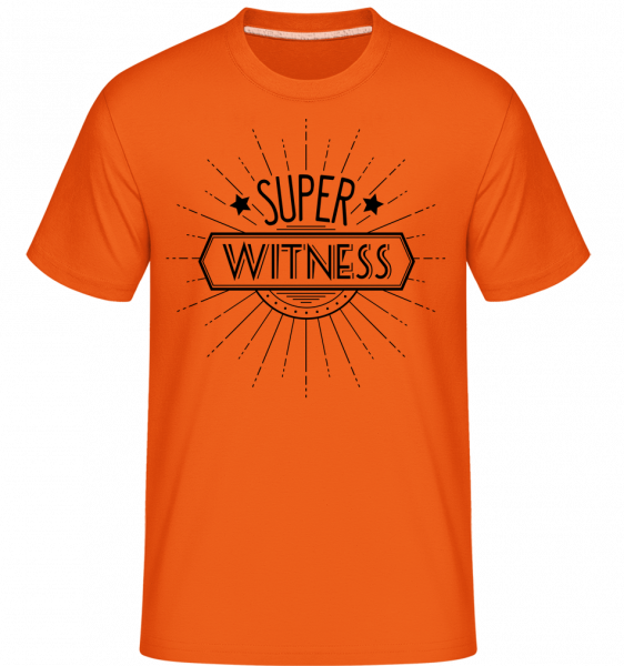 Super Witness - Shirtinator Männer T-Shirt - Orange - Vorn