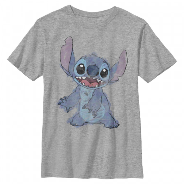 Disney Classics - Lilo & Stitch - Stitch Sketchy - Enfant T-shirt - Gris chiné - Devant