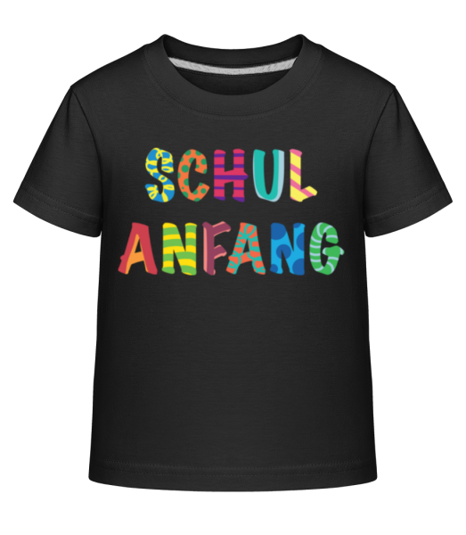 Schulanfang - Kinder Shirtinator T-Shirt - Schwarz - Vorne
