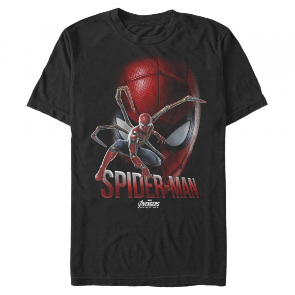 Marvel - Avengers Infinity War - Spider-Man Iron-Spidey Face - Homme T-shirt - Noir - Devant