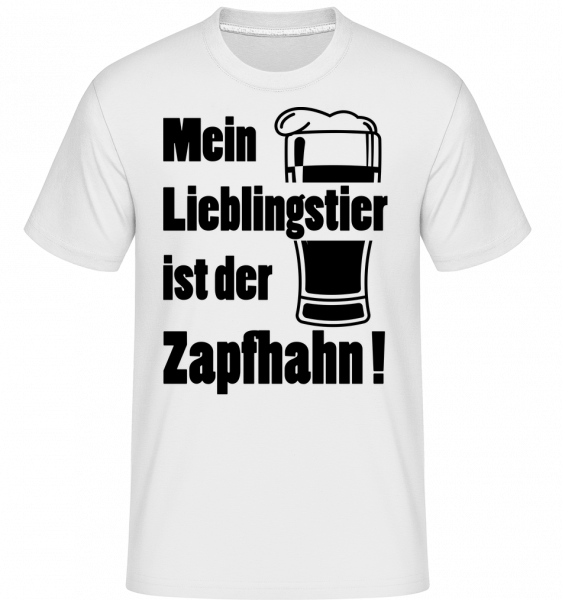 Lieblingstier Zapfhahn - Shirtinator Männer T-Shirt - Weiß - Vorn