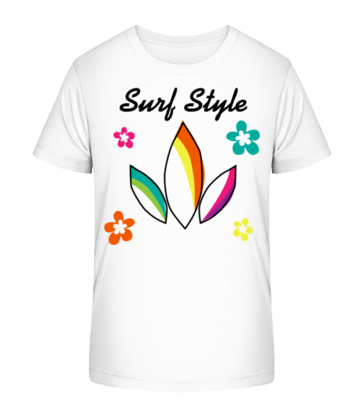 Surf Style Multicolor - T-shirt bio Enfant Stanley Stella - Blanc - Devant