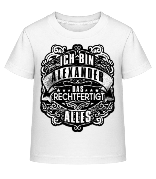 Ich Bin Alexander - Kinder Shirtinator T-Shirt - Weiß - Vorne