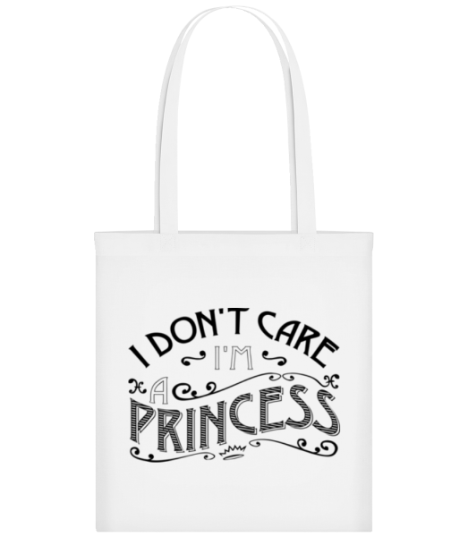 I Don't Care I'm A Princess - Tote Bag - Blanc - Devant