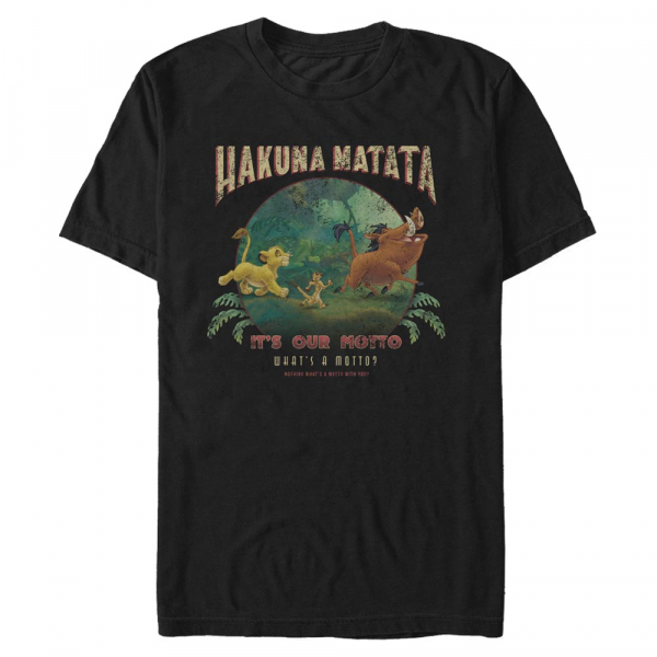 Disney - Der König der Löwen - Skupina Tommy Matata - Männer T-Shirt - Schwarz - Vorne