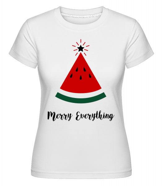 Merry Everything Christmas -  T-shirt Shirtinator femme - Blanc - Devant