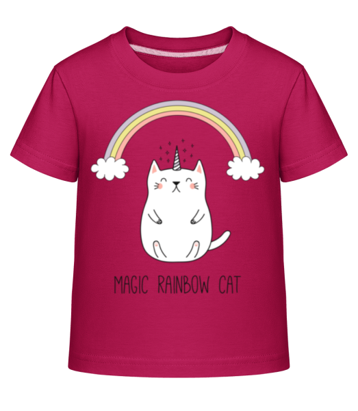 Magic Rainbow Cat - T-shirt shirtinator Enfant - Magenta - Devant