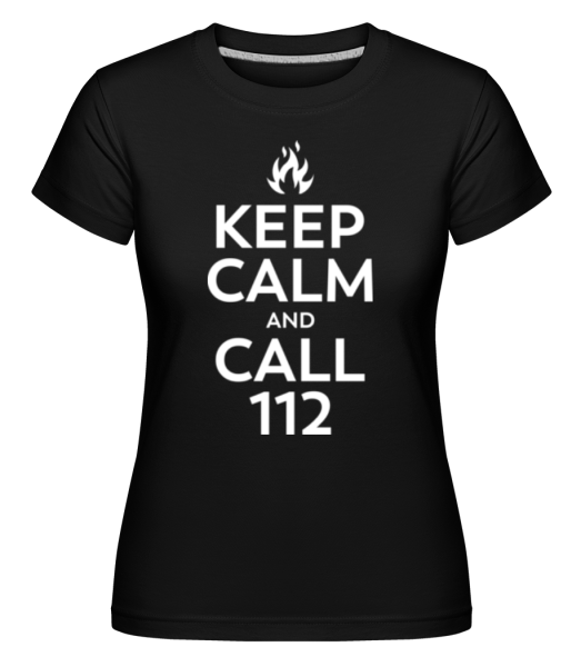 Keep Calm And Call 112 -  T-shirt Shirtinator femme - Noir - Devant
