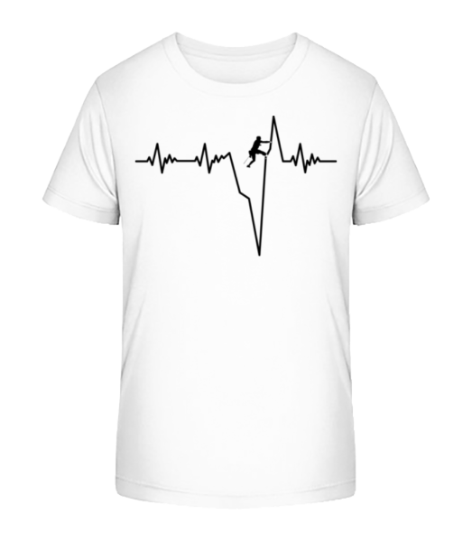 Bouldern Herzschlag - Kinder Bio T-Shirt Stanley Stella - Weiß - Vorne