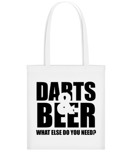 Darts And Beer - Stofftasche - Weiß - Vorne