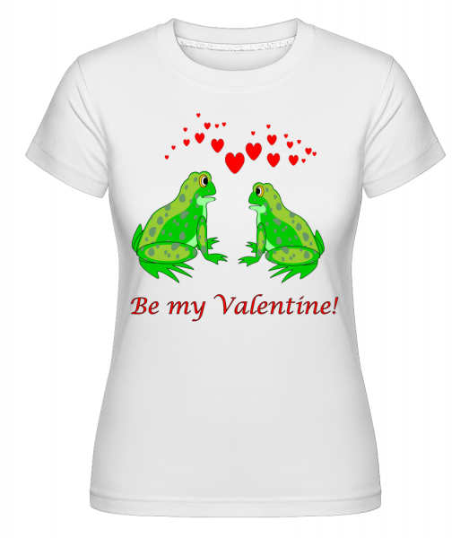 Frogs Be My Valentine -  T-shirt Shirtinator femme - Blanc - Devant