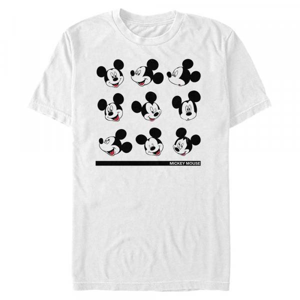 Disney - Micky Maus - Mickey Mouse Mickey Expressions - Männer T-Shirt - Weiß - Vorne