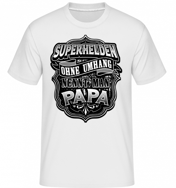 Superhelden Papa - Shirtinator Männer T-Shirt - Weiß - Vorn