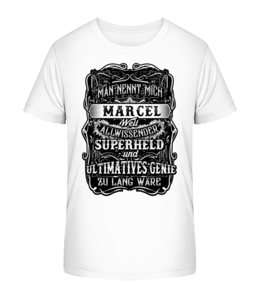 Man Nennt Mich Marcel - Kinder Bio T-Shirt Stanley Stella - Weiß - Vorne