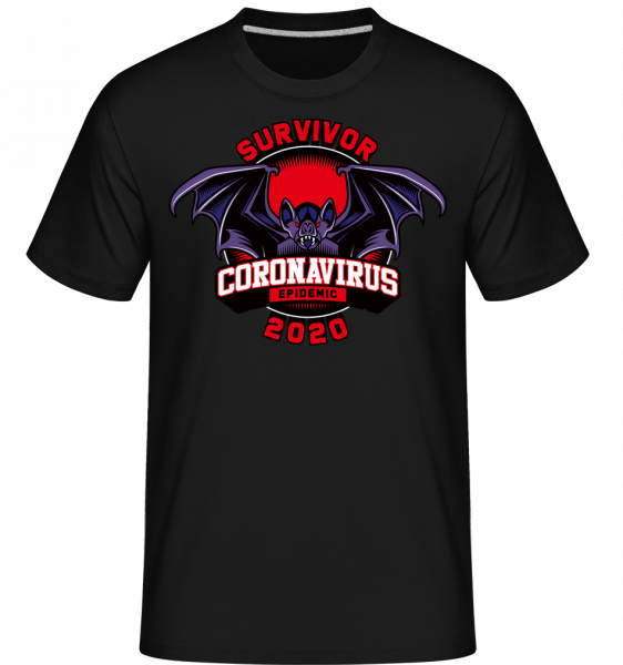 Survivor Corona Virus - Shirtinator Männer T-Shirt - Schwarz - Vorn