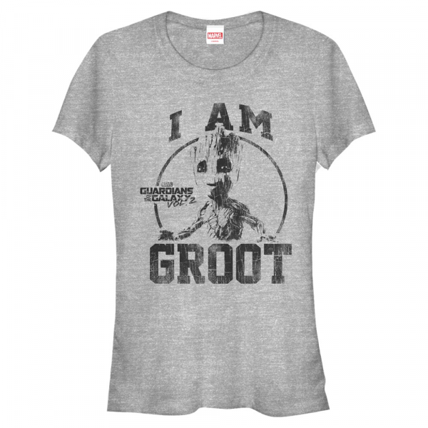 Marvel - Les Gardiens de la Galaxie - Groot Collegiate - Femme T-shirt - Gris chiné - Devant
