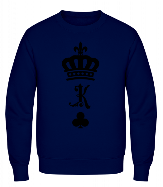 Roi Couronne - Sweatshirt Homme AWDis - Bleu marine - Devant