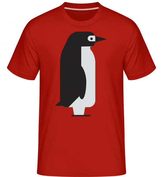 Pinguin Bild - Shirtinator Männer T-Shirt - Rot - Vorn
