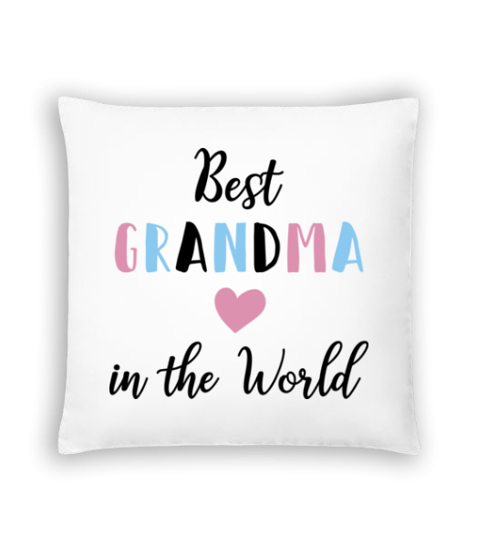 Best Grandma In The World - Coussin - Blanc - Devant