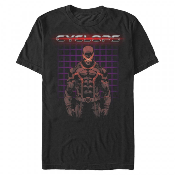 Marvel - X-Men - Cyclops Retro Clops - Männer T-Shirt - Schwarz - Vorne