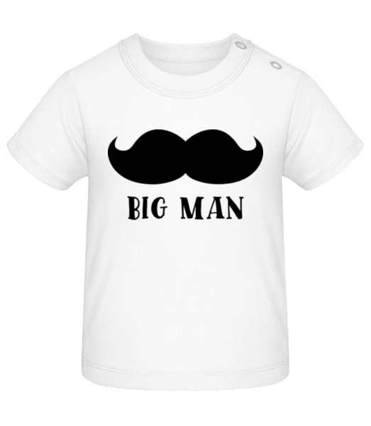Big Man Mustache - T-shirt Bébé - Blanc - Devant