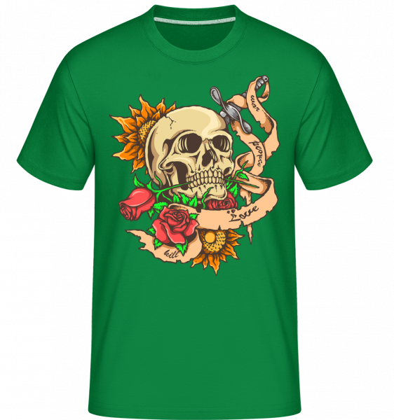 Love And Death - Shirtinator Männer T-Shirt - Irischgrün - Vorn
