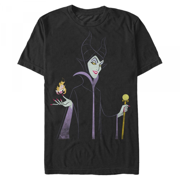 Disney - Dornröschen - Maleficent Minimal - Männer T-Shirt - Schwarz - Vorne