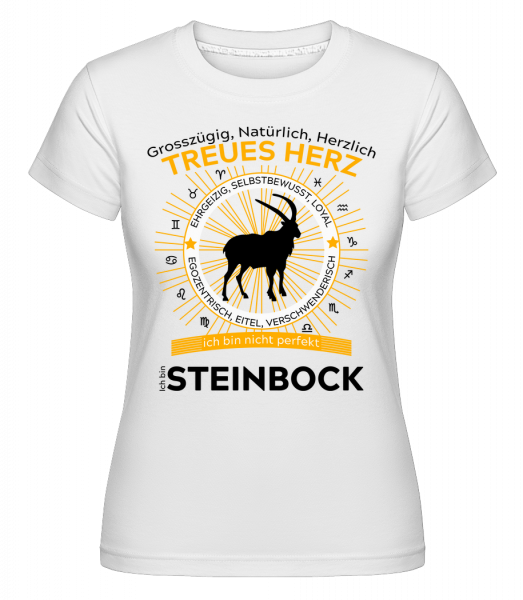 Sternzeichen Steinbock - Shirtinator Frauen T-Shirt - Weiß - Vorn