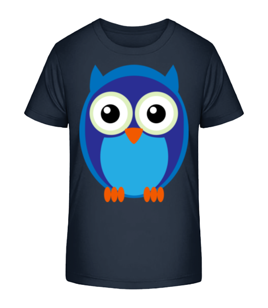 Kids Owl Blue - Kinder Bio T-Shirt Stanley Stella - Marine - Vorne