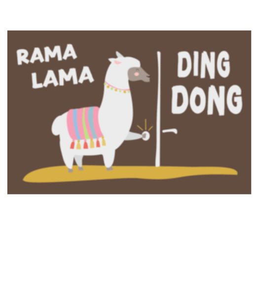 Rama Lama Ding Dong - Paillasson - Blanc - Devant