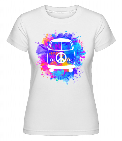 Hippie Bus -  T-shirt Shirtinator femme - Blanc - Devant