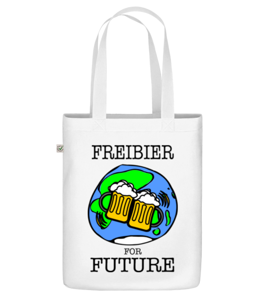 Freibier For Future - Sac en toile bio - Blanc - Devant