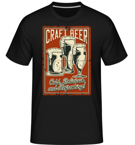 Craft Beer -  T-Shirt Shirtinator homme - Noir - Devant